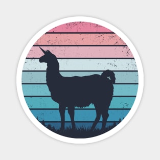 Llamacorn Retro Magnet